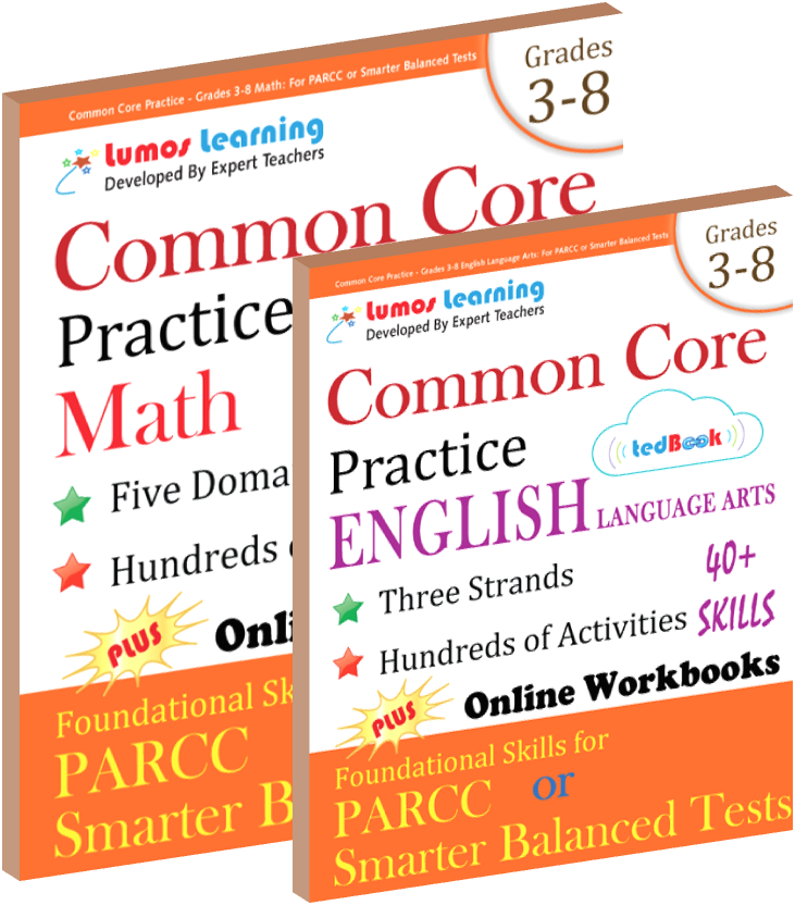 Printed Practice Workbooks and Online Practice Tests for Common Core Practice