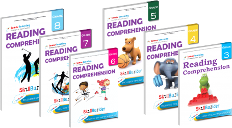 reading comprehension workbooks for grades 3 to 8 students