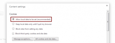 enable cookies chrome