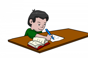 student doing homework