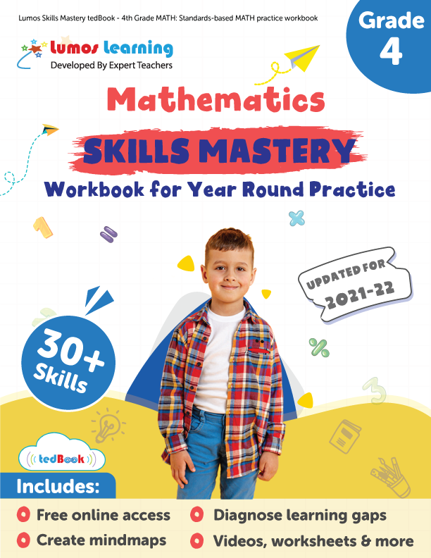 Grade 4 Math skills mastery workbook