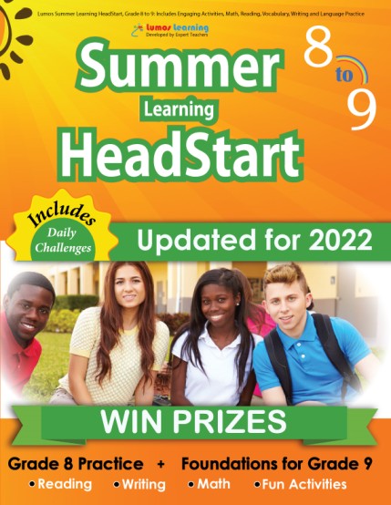 Summer Program HeadStart workbook grade 8 to 9