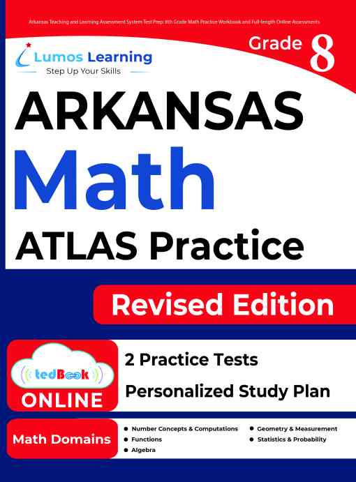 Grade 8 Math atlas test prep workbooks