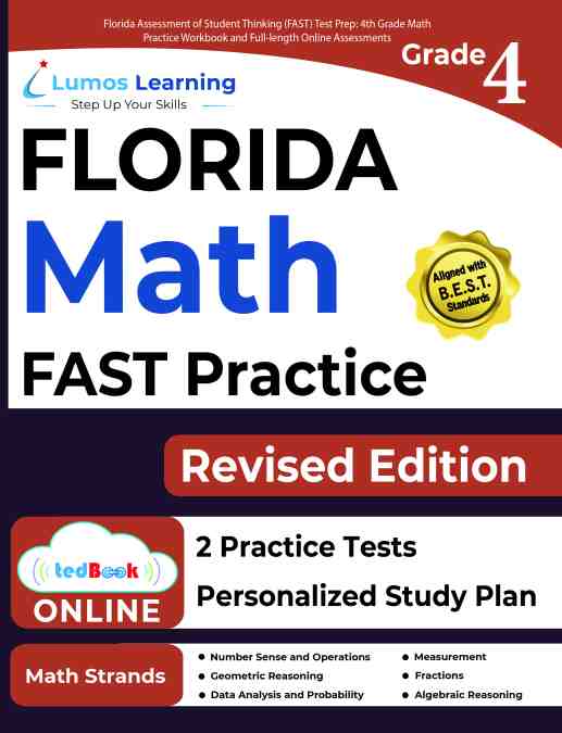 Grade 4 Math FAST Assessment test prep workbook