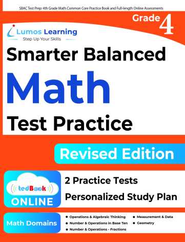 Grade 4 Math Smarter Balanced Assessment test prep workbook