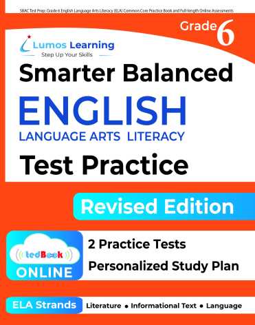 Grade 6 ELA Smarter Balanced Assessment test prep workbook