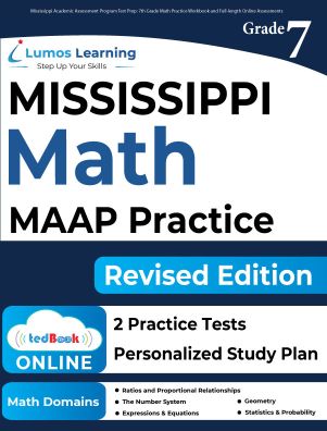 Grade 7 Math maap test prep workbooks