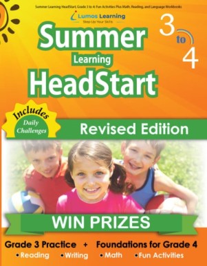 Lumos Summer Learning HeadStart workbook grade 3 to 4