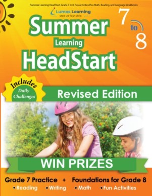 Lumos Summer Learning HeadStart workbook grade 7 to 8